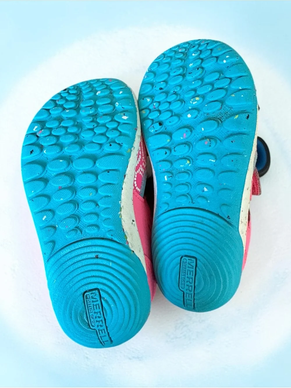 Merrell Bare Steps H2O Chroma Water Shoes Pink Turquoise Toddler Size 7T GUC